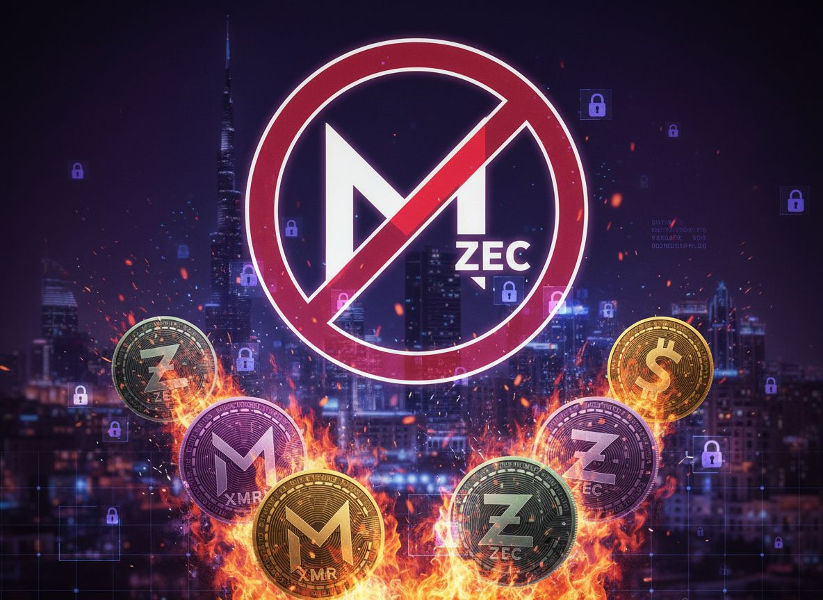 Dubaï interdit les pièces privées : Monero et Zcash interdits Dubaï interdit les pièces privées : Monero et Zcash interdits