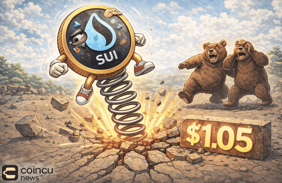 SUI Tests Strong Support After Downtrend with Relief Bounce Above $1.05 Level