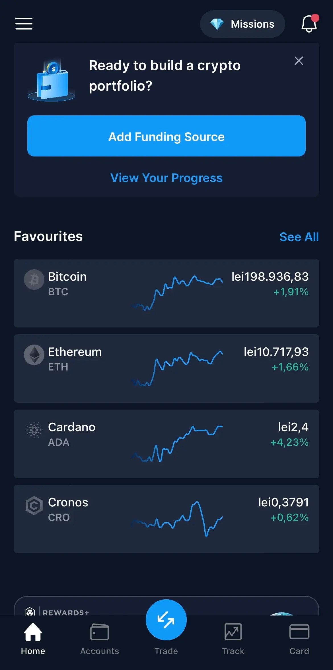 Crypto.com Dashboard