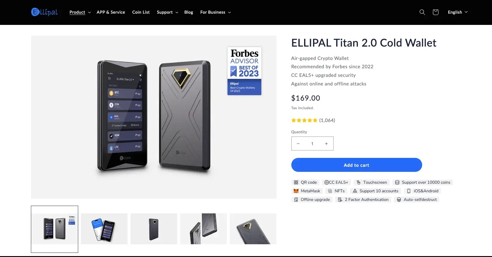 Best Cold Wallet - Ellipal Titan 2.0