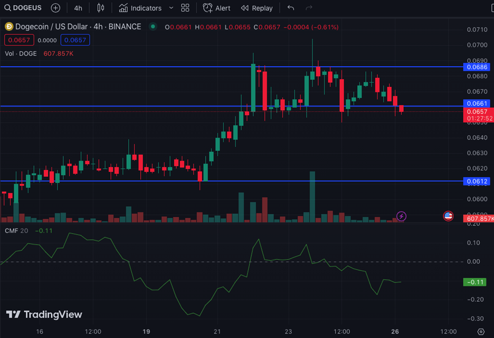 DOGE/USD 4-Hour Chart | Source: TradingView