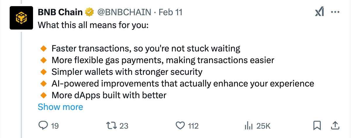 BNB Chain priorities