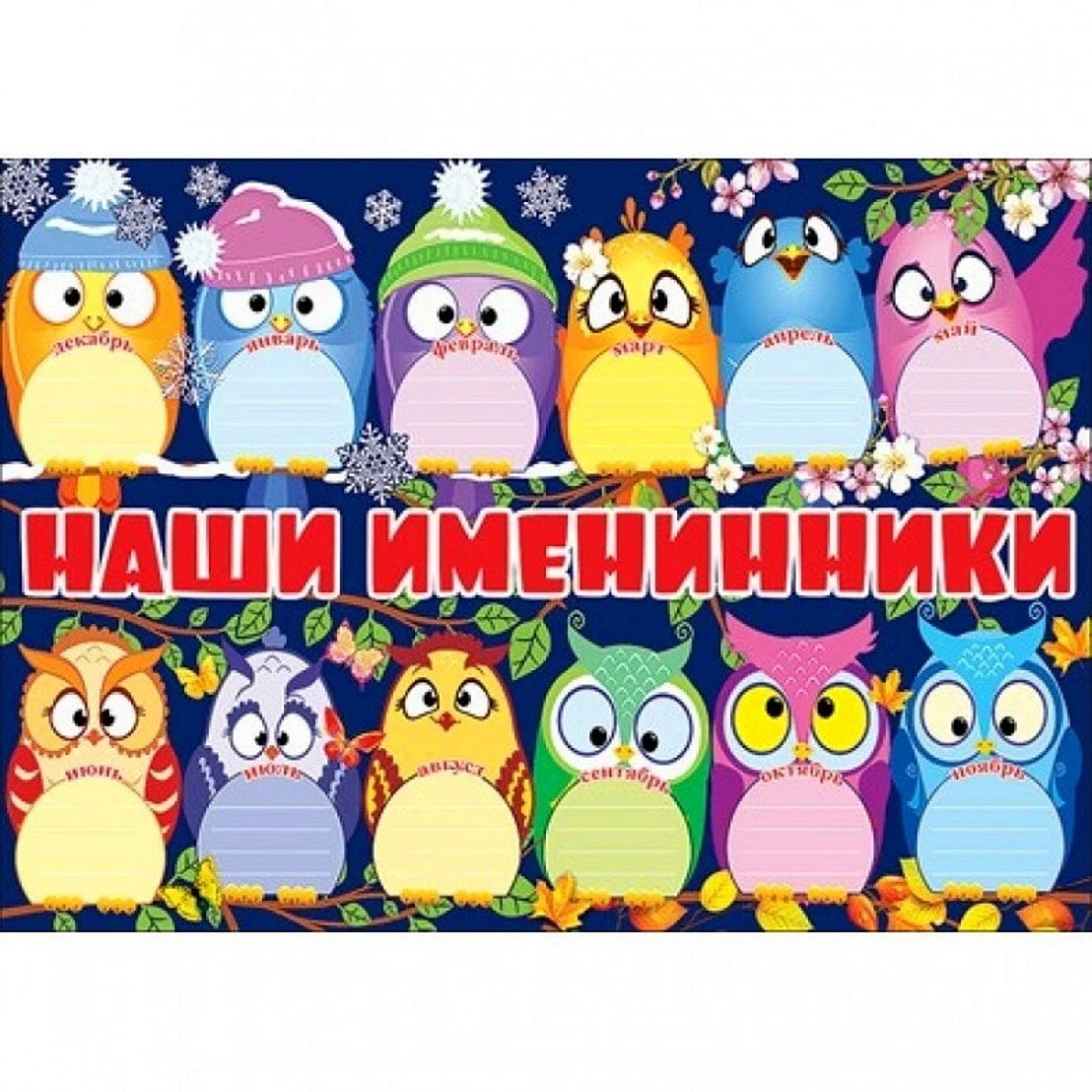 Наши именинники шаблон для классного уголка