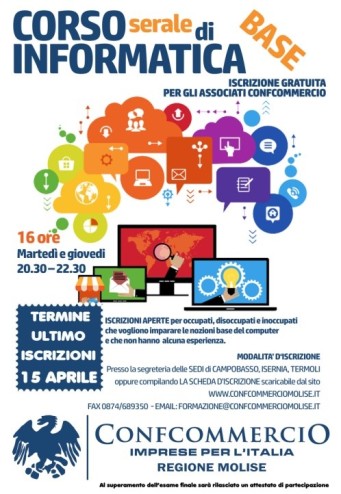 Corso Serale Di Informatica Alla Confcommercio Di Campobasso | Il Colibrì 494_x_341_jpg