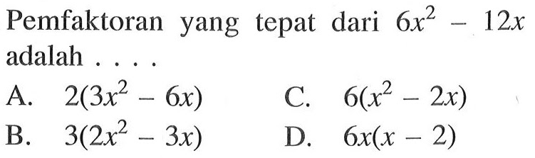 Faktorkanlah bentuk-bentuk berikut ini. a. 2x^2 + 5x + 3 &hellip;