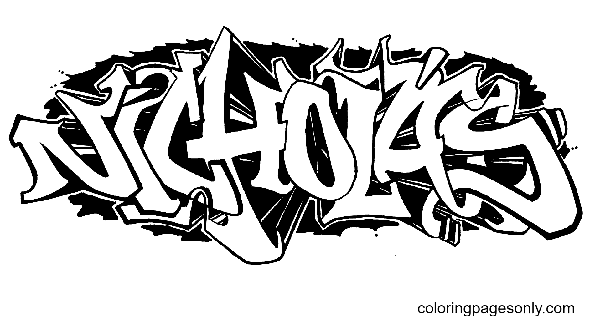 Nicholas Coloring Pages Graffiti Coloring Pages Coloring Pages For Kids And Adults