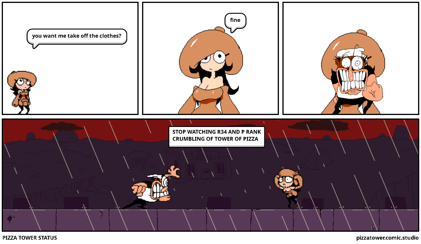 PIZZA TOWER STATUS - Comic Studio Pizza tower r34