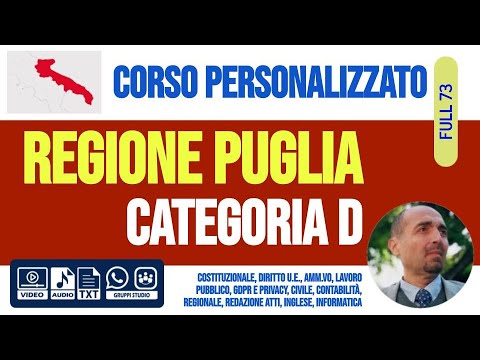 Puglia: Concorso Per N. 209 Unità Di Categoria D Per Vari Profili Professionali - Corsi Di Preparazione - Concorsi Pubblici - Community Omniavis 360_x_480_jpg