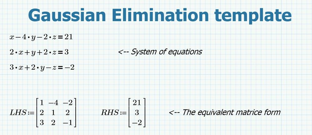 Gaussian Elimination For A System Of