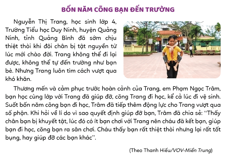 Đọc câu chuyện sau: