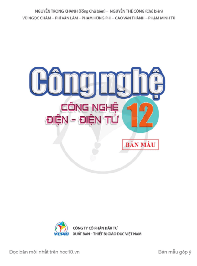 Tải Công nghệ điện - điện tử 12 Cánh diều (bản PDF)