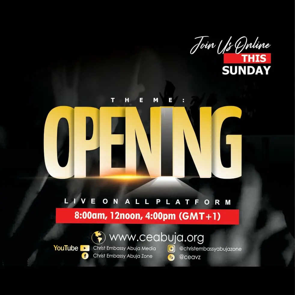 C E Abuja Zone: #OPENING SUNDAY, 8AM GMT+1 #abujazone on KingsChat Web