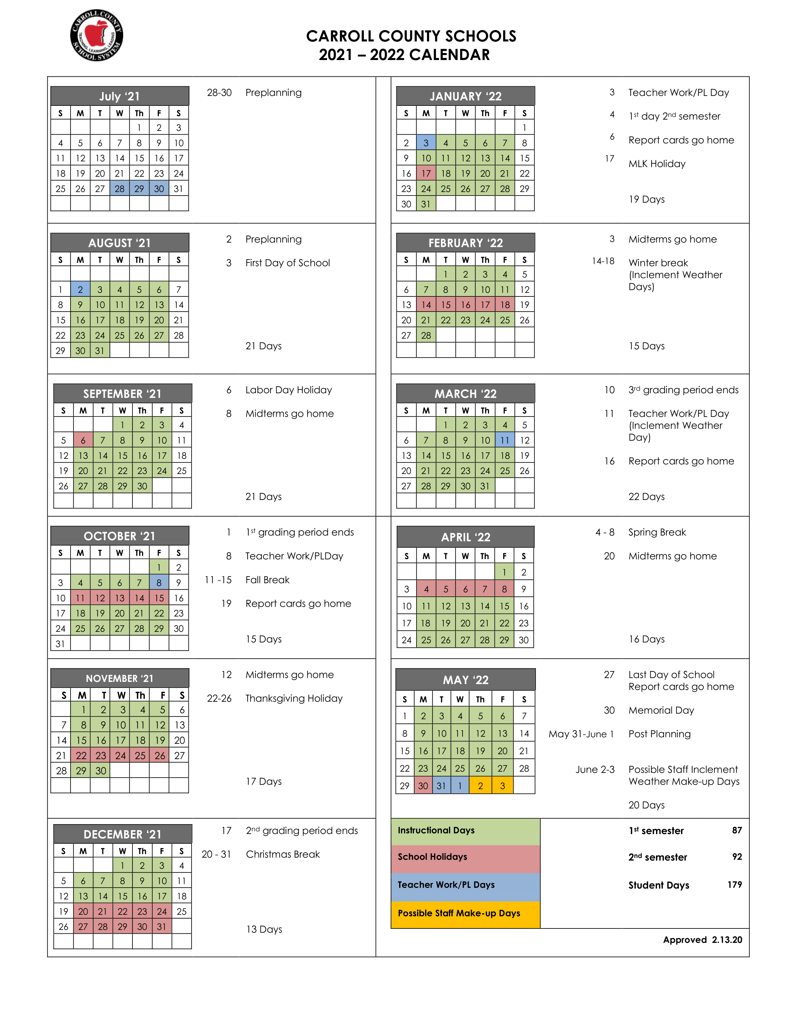 Wcpss 2023-2024 Traditional Calendar