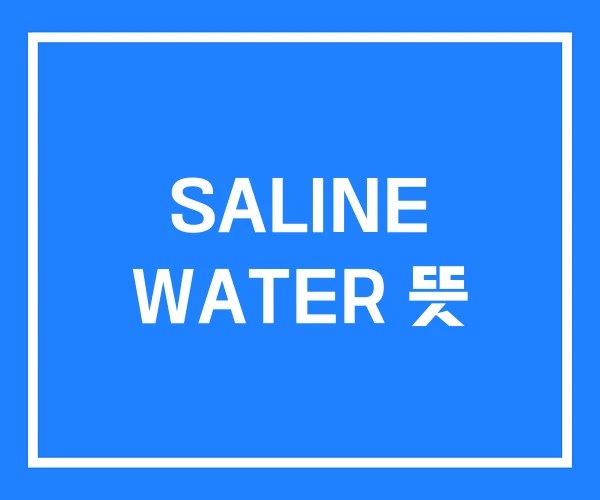 SALINE WATER 뜻