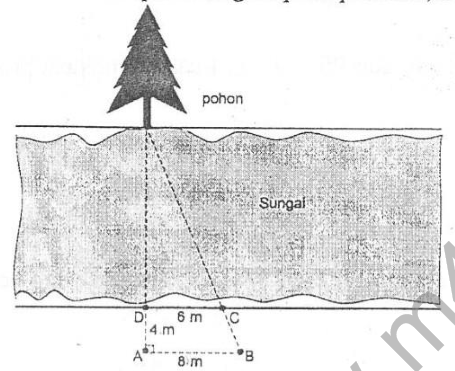 Lebar Sungai&quot; Andi ingin mengetahui lebar sungai&hellip;