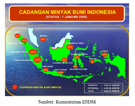 Cadangan minyakbumi di Indonesia tersebar di&hellip;&hellip;