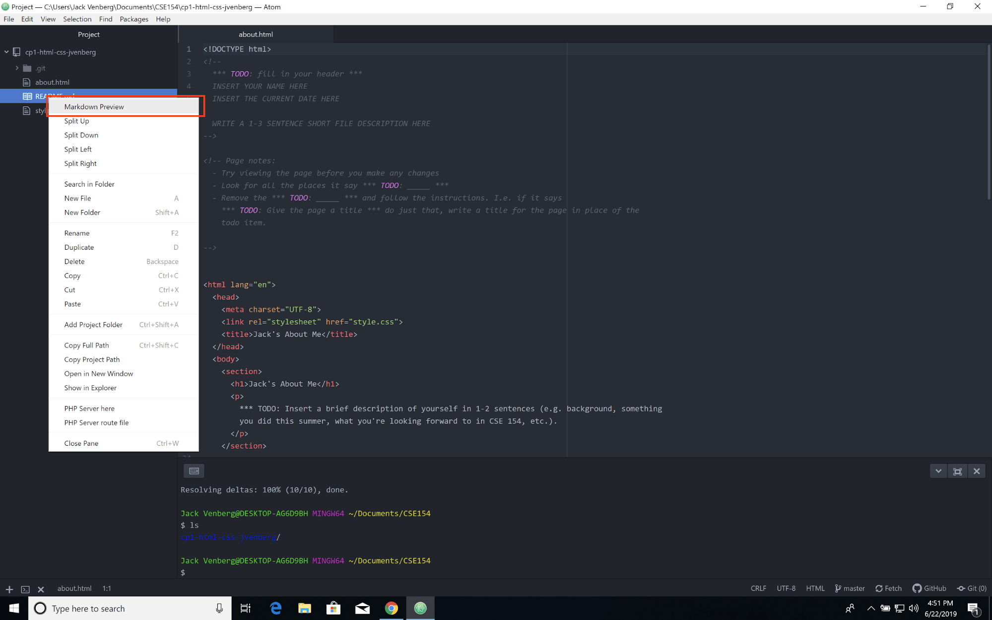 Git And Atom Setup Windows