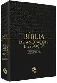 Biblia De Anotacoes E Esbocos Preta Rc Com Hinario Das Assembleias De Deus Cpad Boston