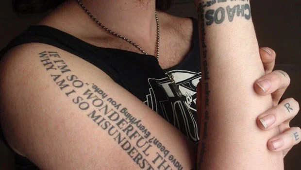 A Different Kind Of Body Type: Typographic Tattoos | Creativepro Network 350_x_620_jpg