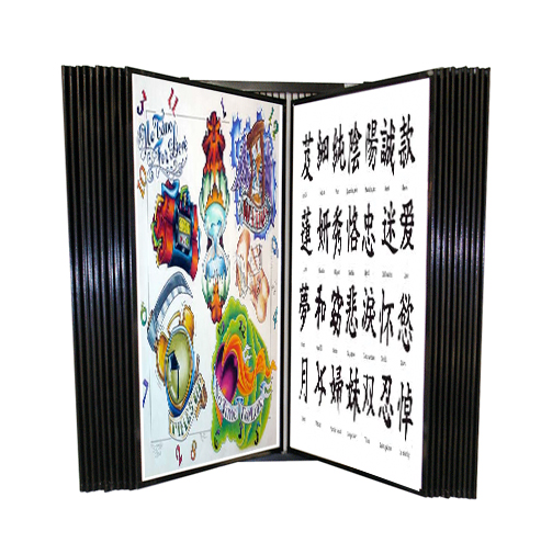 Wall Mounted Tattoo Flash Display Rack | Creative Store Solutions 505_x_493_jpg
