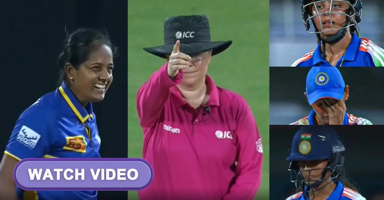 CWC 2025 [WATCH]: Harmanpreet Kaur, Jemimah Rodrigues and Harleen Deol fall in the same over to Sri Lankan veteran Inoka Ranaweera – IND-W vs SL-W