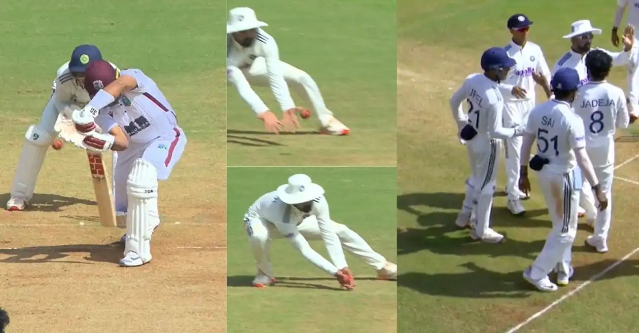 WATCH: KL Rahul plucks a sharp catch to dismiss Brandon King on Day 3 of IND vs WI first Test