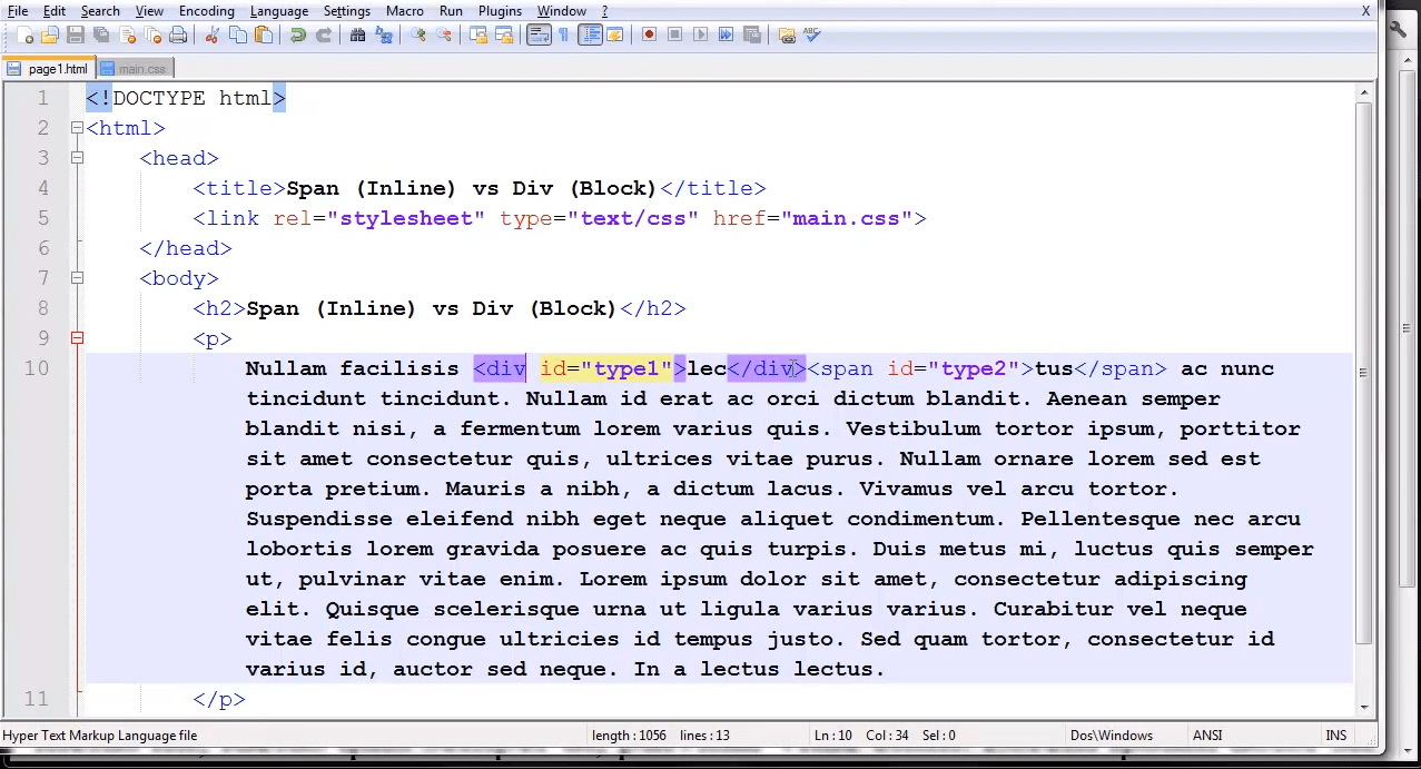 Understanding the Difference Between Div and Span - CSS Reset