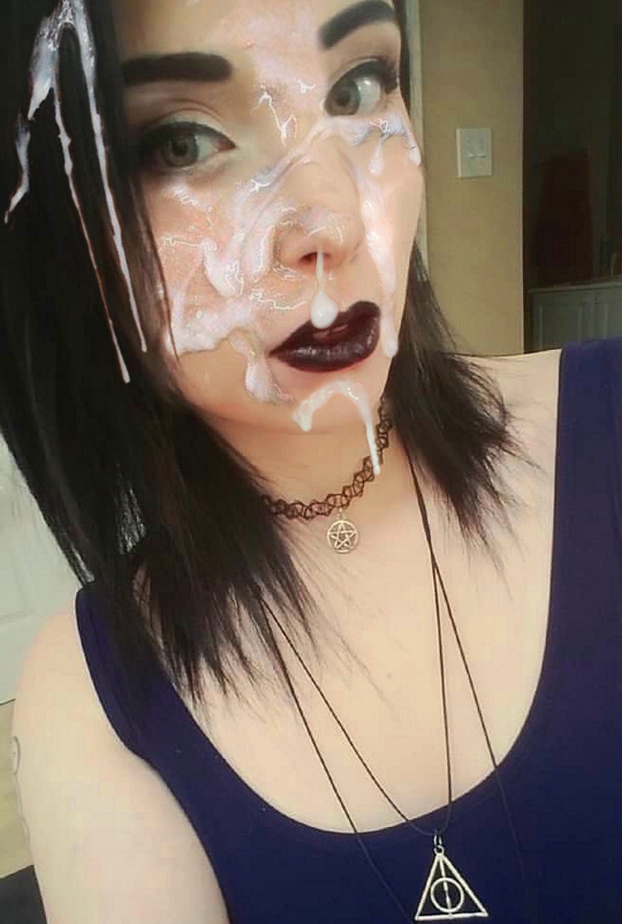 Goth Cumbucket! - Cum Face GeneratorCum Face Generator