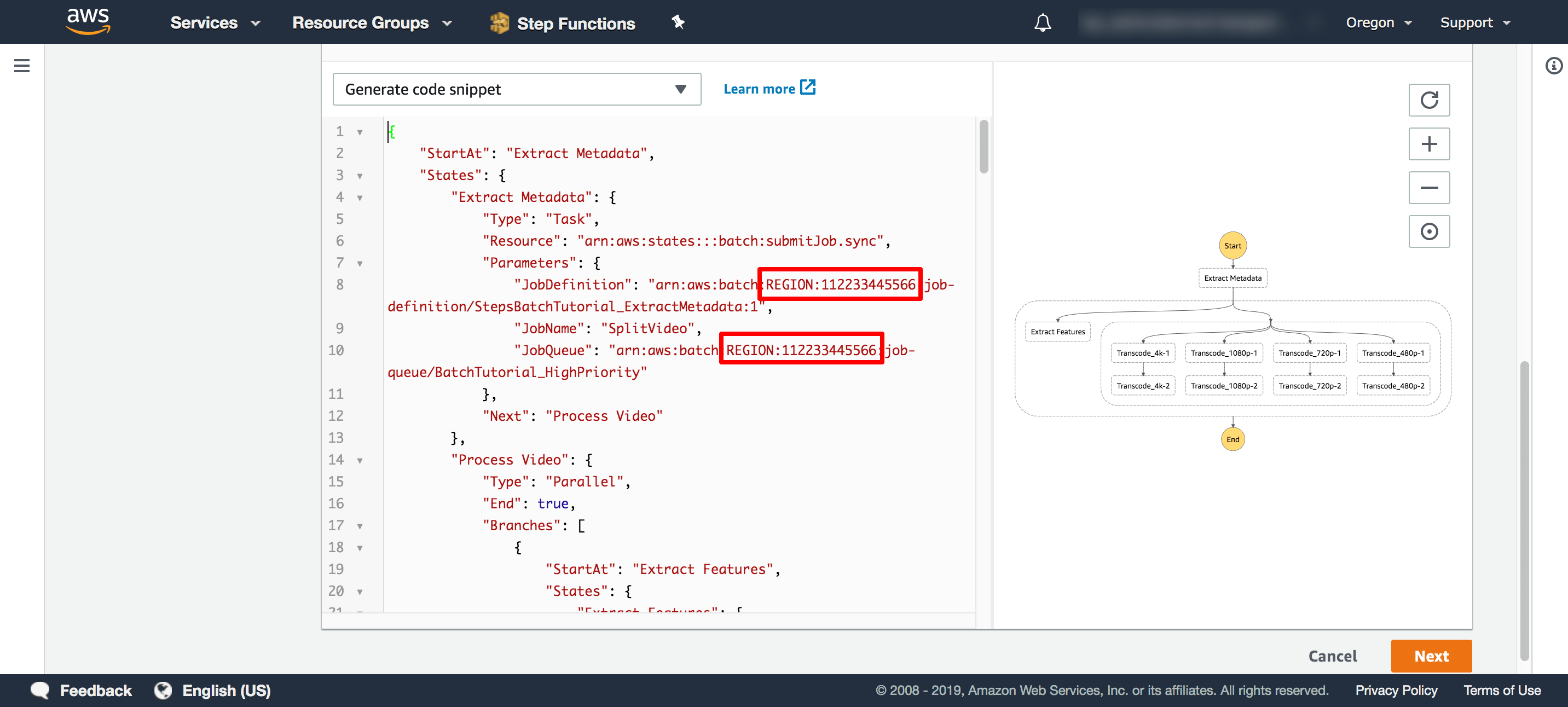 Cara menggabungkan AWS Batch dan Step Functions untuk membuat alur kerja transcoding video