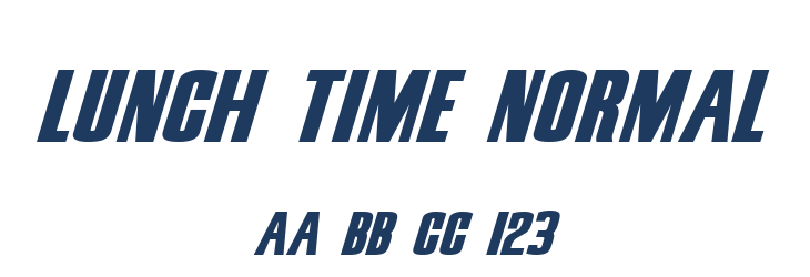 Lunch Time Normal Font Ffonts Net