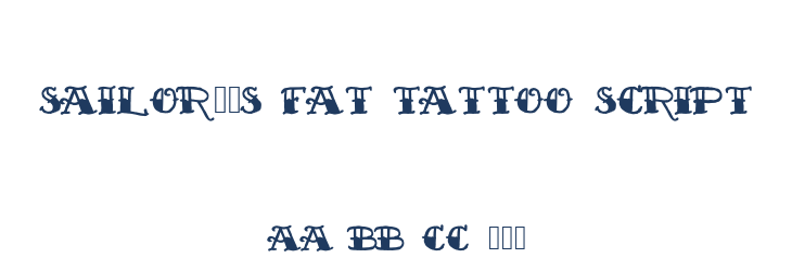 Sailor's Fat Tattoo Script Font - Ffonts.net 200_x_730_png