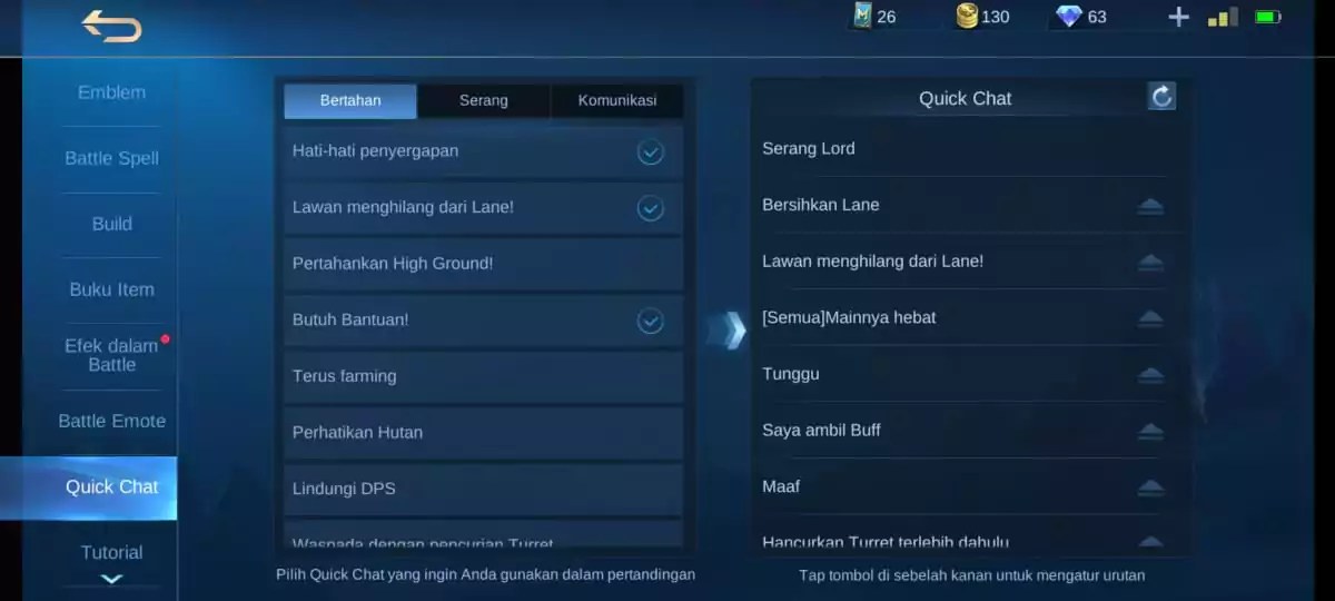 10 Quick Chat Wajib Digunakan Untuk Bermain Mobile Legends!