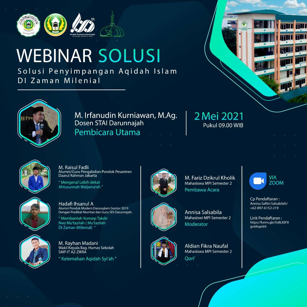 Webinar Mahasiswa STAIDA: Solusi Penyimpangan Aqidah Islam Di Zaman  Millenial - STAI DARUNNAJAH JAKARTA