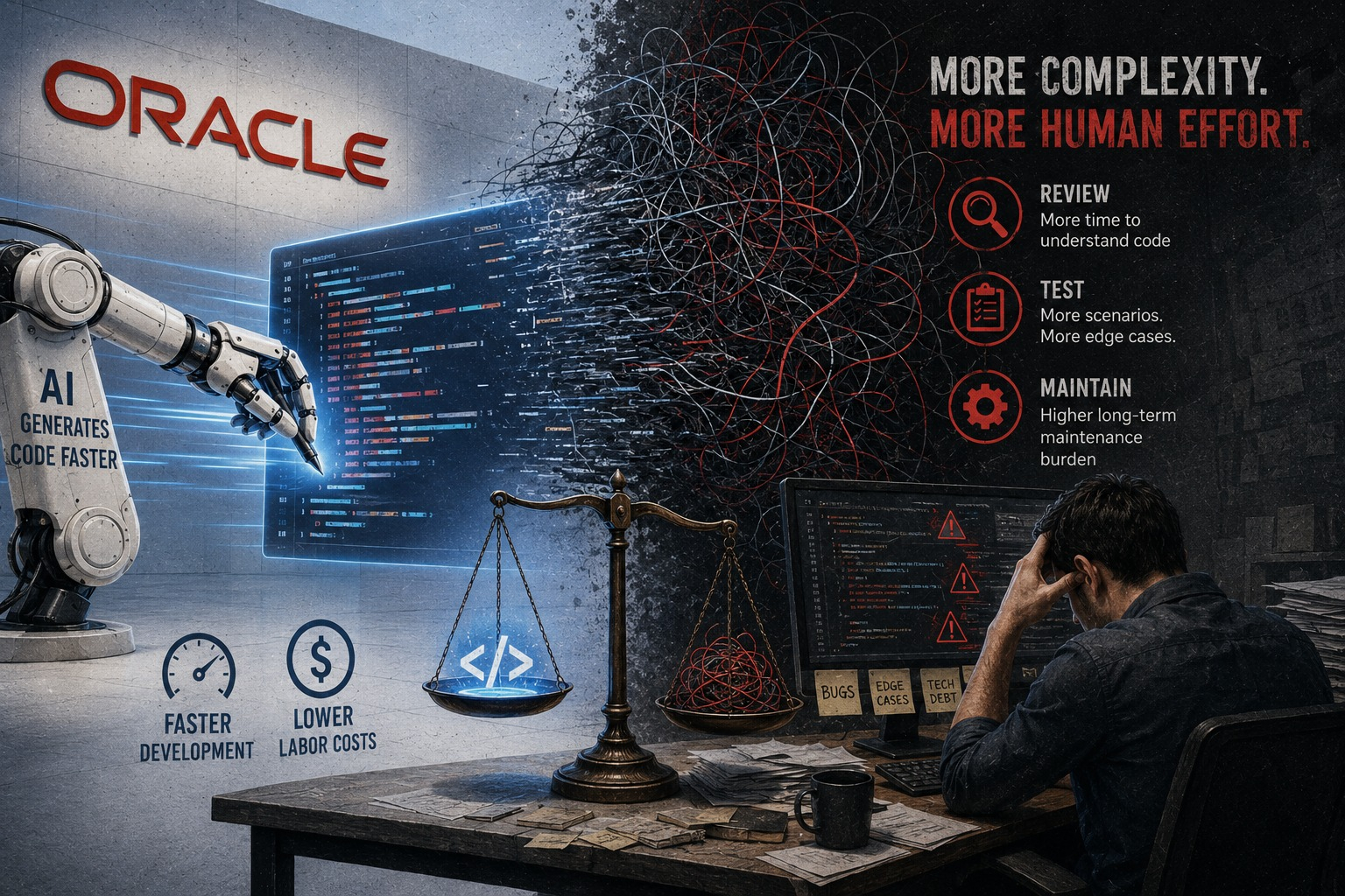 Oracle Warns AI Can Cut Jobs as AI-Generated Code Raises Maintenance Costs