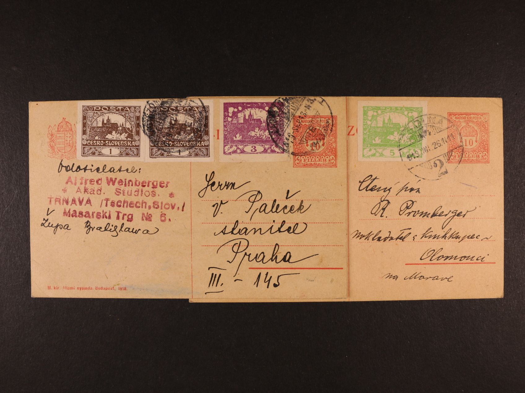 Uhersky Kl 10fil Dofrank Zn C 1 Ve Vodorovne Filatelie Klim