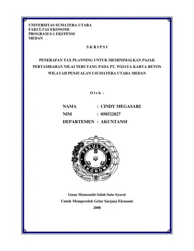 Top PDF SIMULASI TAX PLANNING UNTUK MEMINIMALKAN - 123dok.com