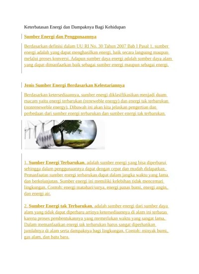 Top PDF tuliskan kelebihan sumber energi alternatif jika dibandingkan  dengan sumber energi fosil - 123dok.com