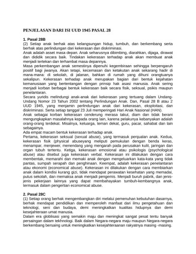 UUD 1945 pasal 28 A