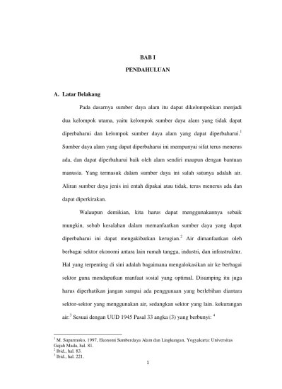 PENDAHULUAN Tinjauan Yuridis Tentang Pertanggungjawaban pada Kantor  Perusahaan Daerah Air Minum (PDAM) dalam Menangani Kebocoran Pipa Air  (Studi Kasus di PDAM Blora).