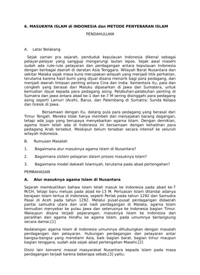 Sejara islam masuk ke indonesia