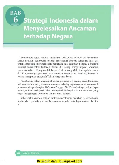 Bab 6 Strategi Indonesia dalam Menyelesaikan Ancaman terhadap Negara