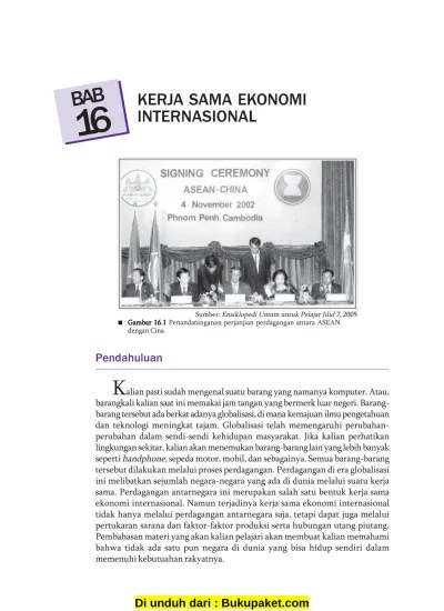 Bab 16 Kerja Sama Ekonomi Internasional