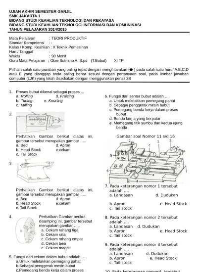 UJIAN AKHIR SEMESTER GANJIL T Bubut SMK