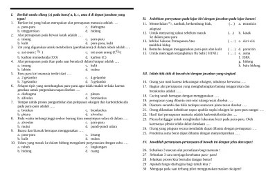 Kumpulan Soal kelas 5 UH.IPA Kelas V
