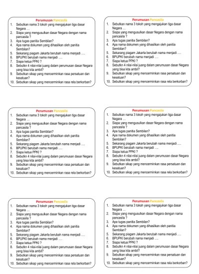tugas pkn kelas 6 semester ganjil materi perumusan pancasila
