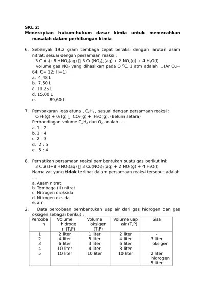 SOAL UN KIMIA 2016 SKL 2