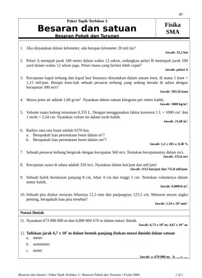 Top PDF Bank Soal Fisika Besaran dan Satuan 3 - 123dok.com