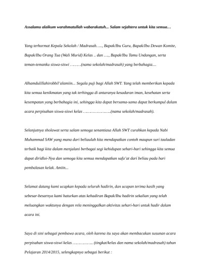 Top PDF CONTOH PIDATO PERPISAHAN SEKOLAH OLEH SISWA - 123dok.com