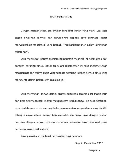 Contoh Makalah Matematika Tentang Himpunan