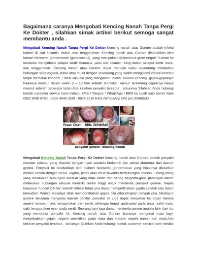 Top PDF BAGAIMANA GONORE SEMBUH DAN TIDAK MENULAR - 123dok.com